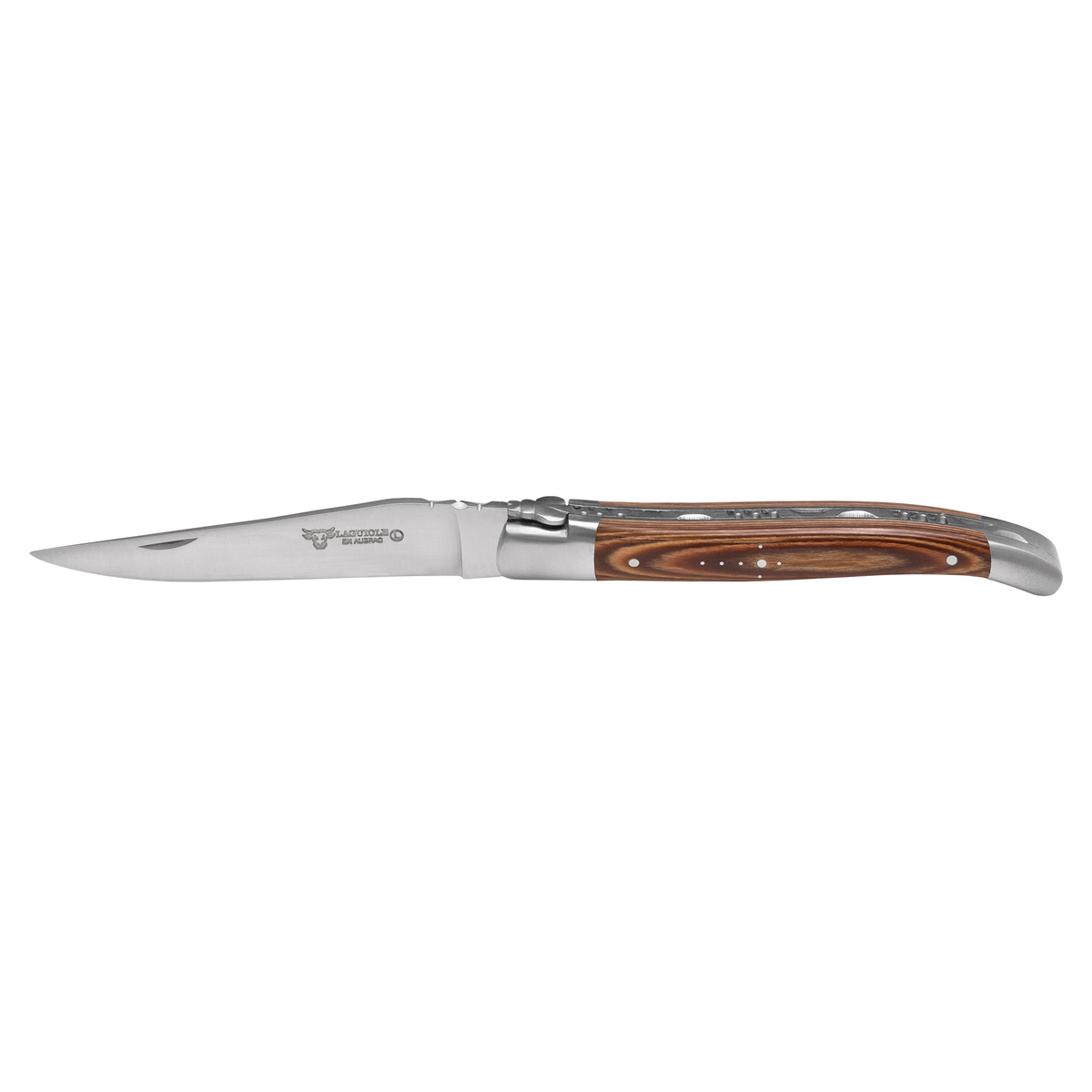 Laguiole en Aubrac Handcrafted 6-Piece Steak Knife Set with Mixed Pakkawood Handles