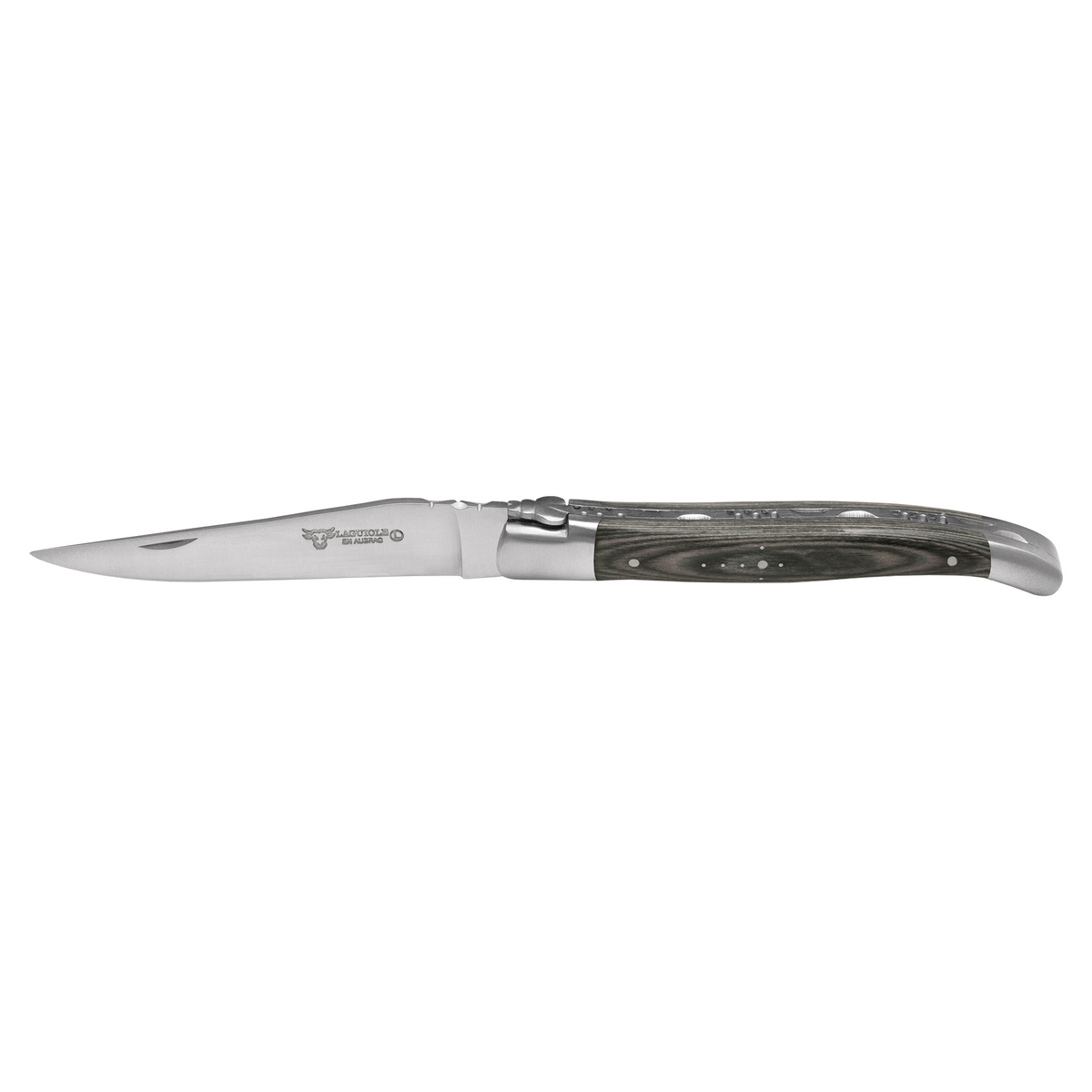 Laguiole en Aubrac Handcrafted 6-Piece Steak Knife Set with Mixed Pakkawood Handles
