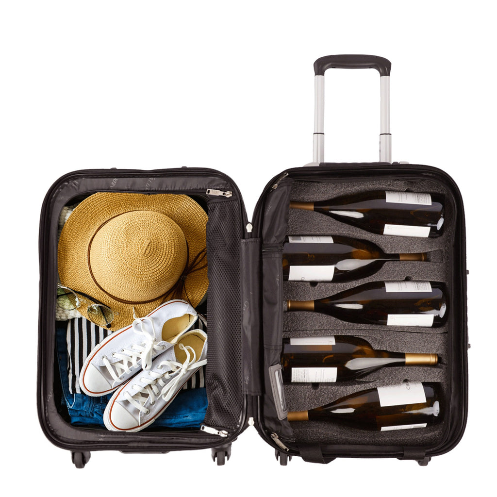 VinGardeValise® Picolo - 5 Bottle Wine Suitcase