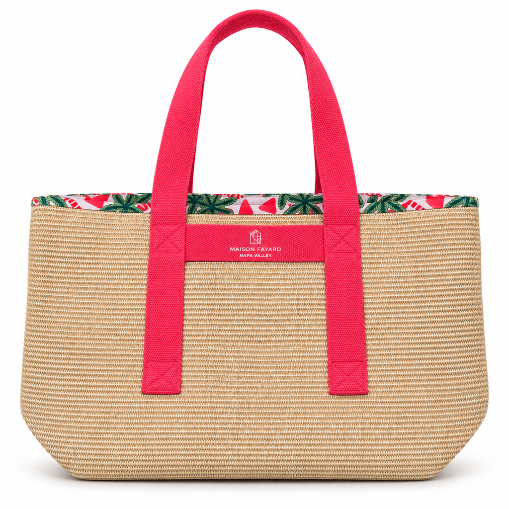 Maison FAYARD Woven Tote - Coral