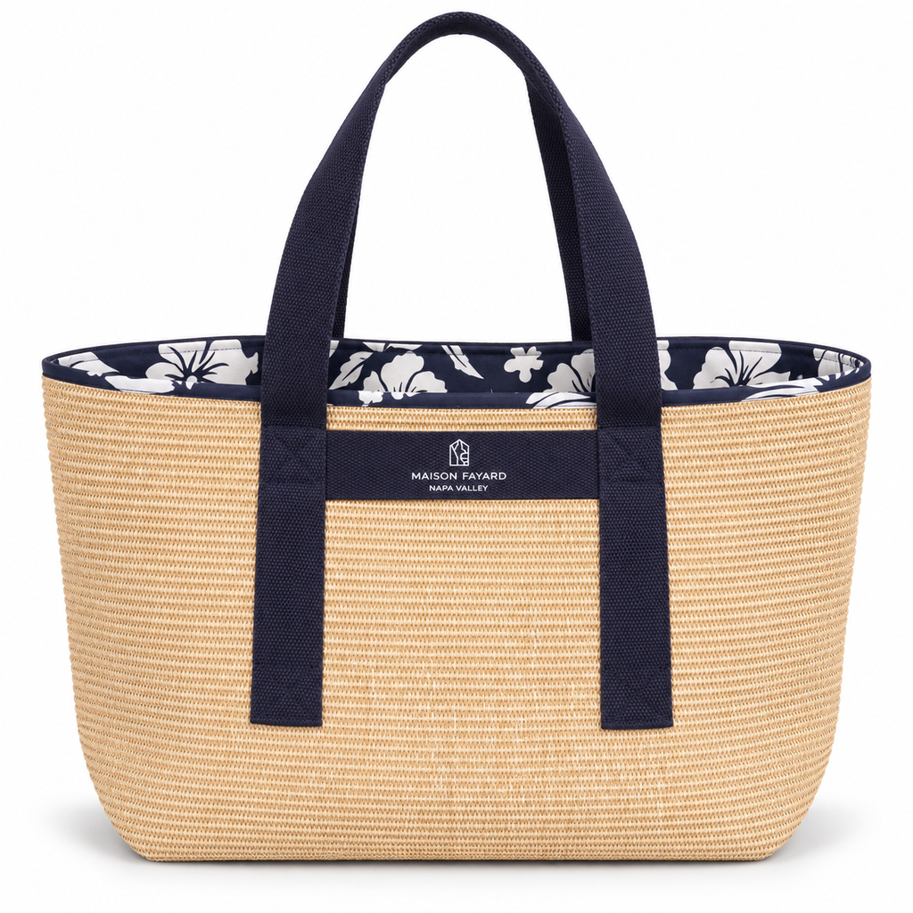 Maison FAYARD Woven Tote - Navy