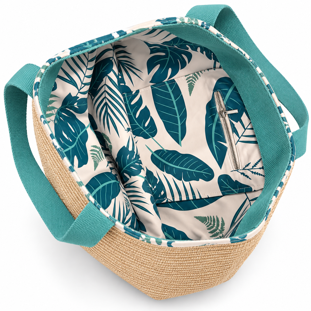 Maison FAYARD Woven Tote - Teal