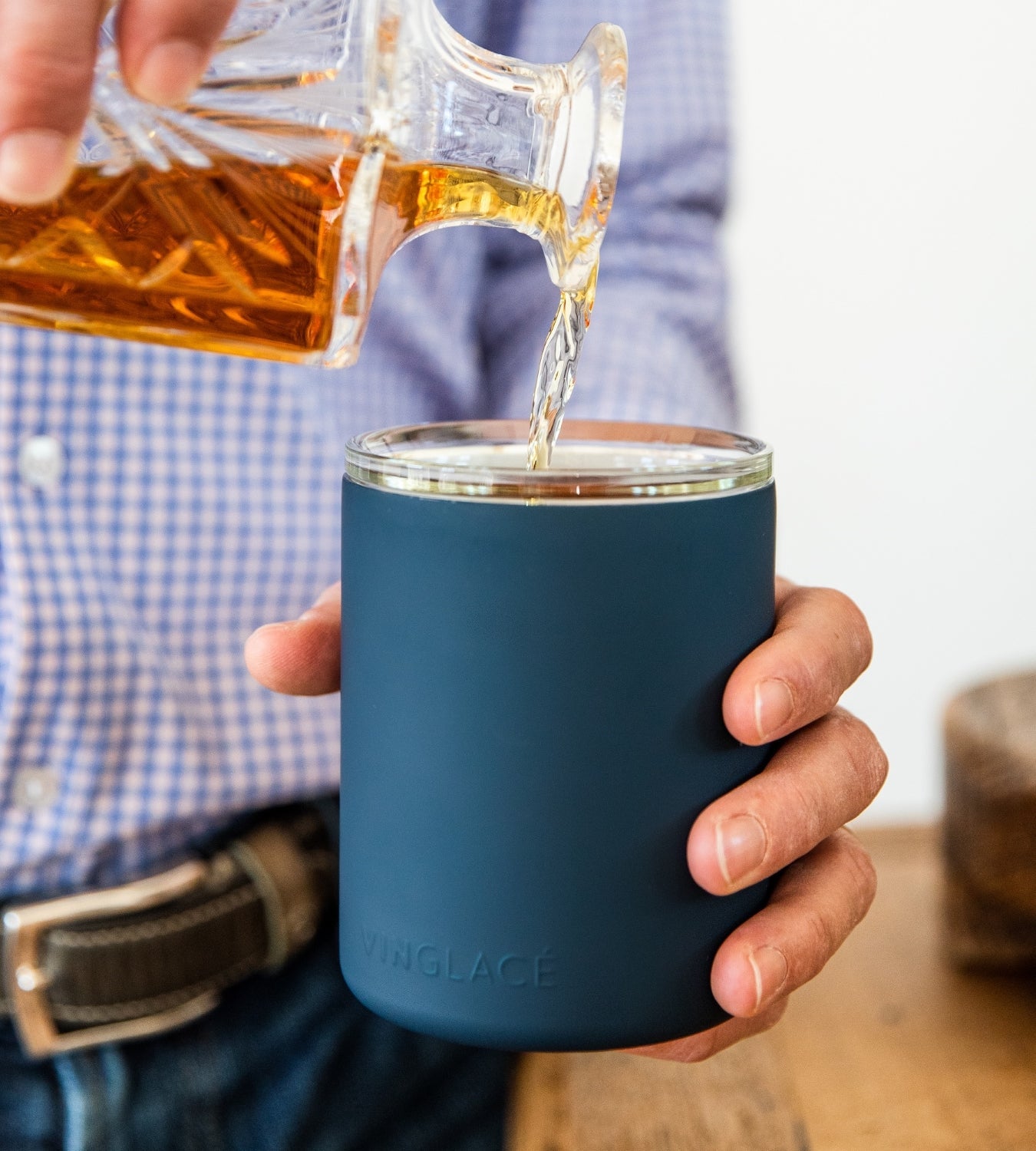 Glass Lined Whiskey Low Ball