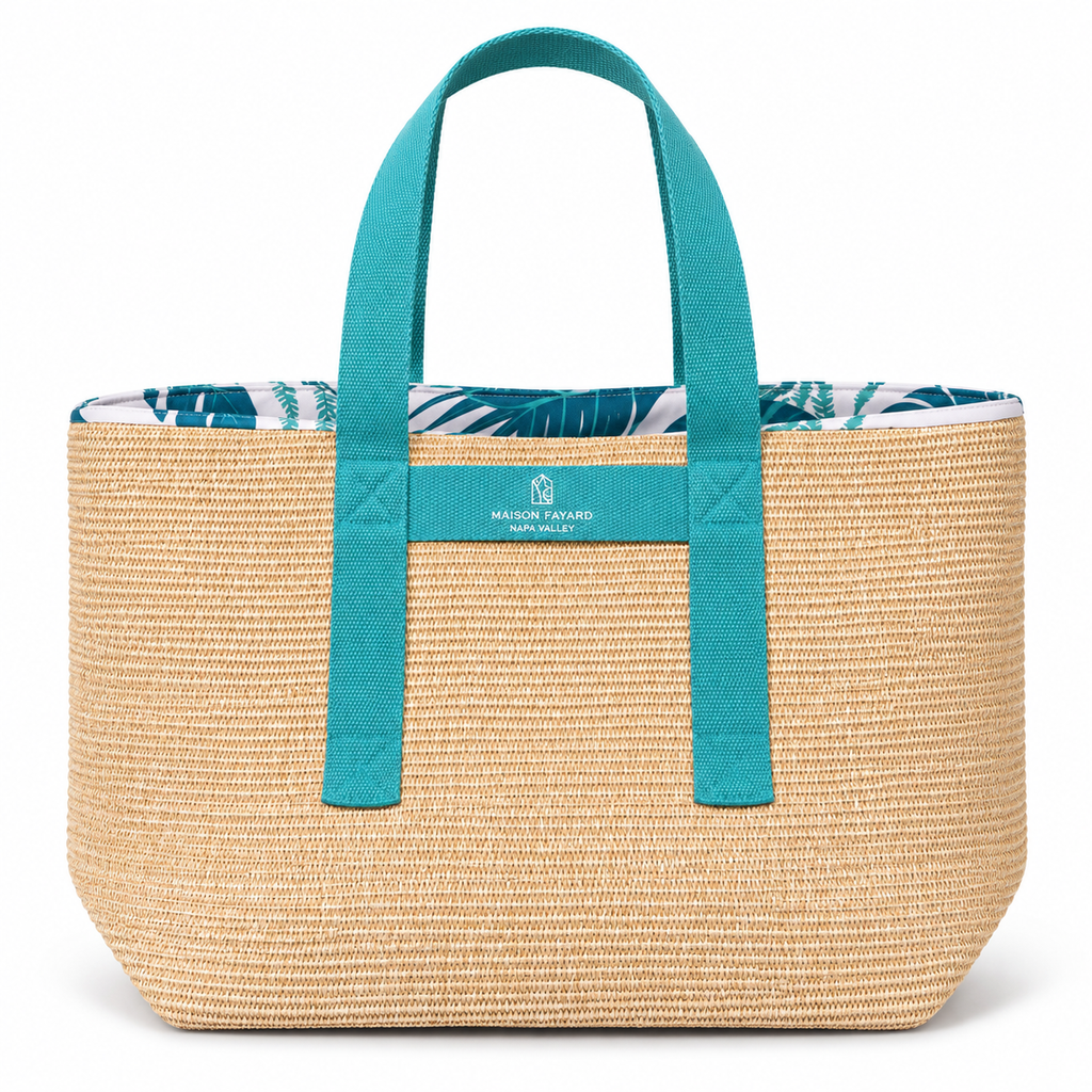 Maison FAYARD Woven Tote - Teal