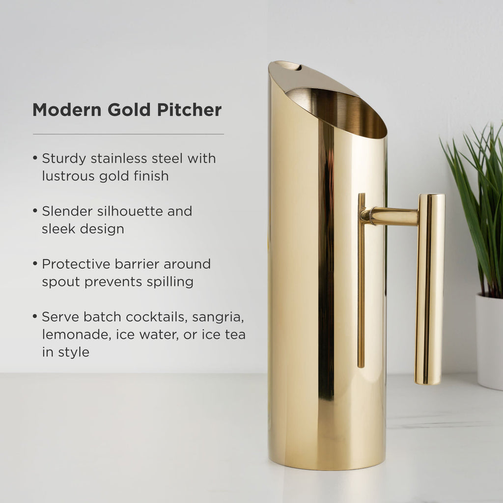 Pitcher Frame Moden Modern Stainless Steel Pitcher in Gold – Maison Fayard