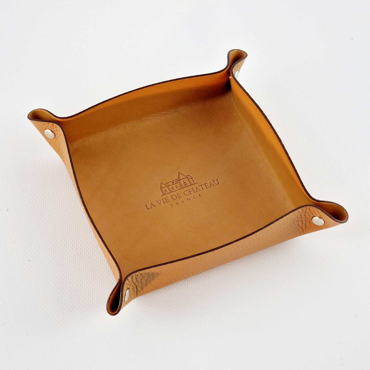 Leather Valet Tray - Camel